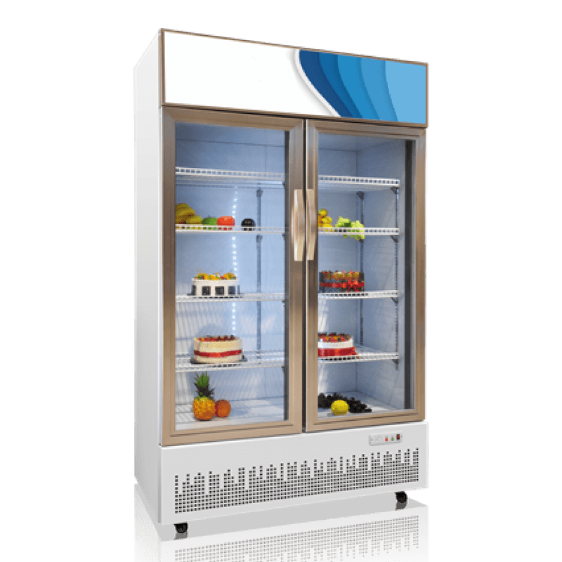 저소음 슬라이딩 도어 디스플레이 냉동고
