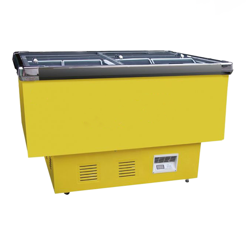 평면 바닥 냉장 아일랜드 진열장